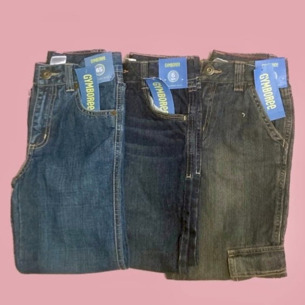 Lot of of Gymboree Boys Blue Jeans, Size 6 Slim